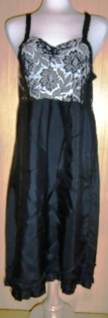 xxM285M 1920s Black silk Slip